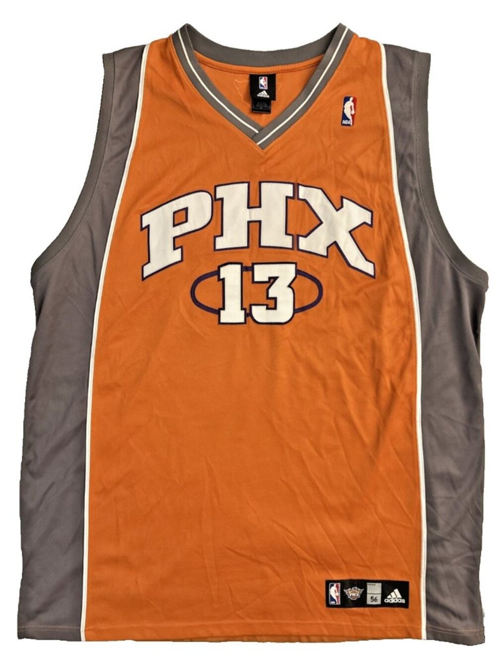 Adidas NBA Phoenix Suns Steve Nash #13 Jersey Men's Size 56 Orange Gray Sewn VTG